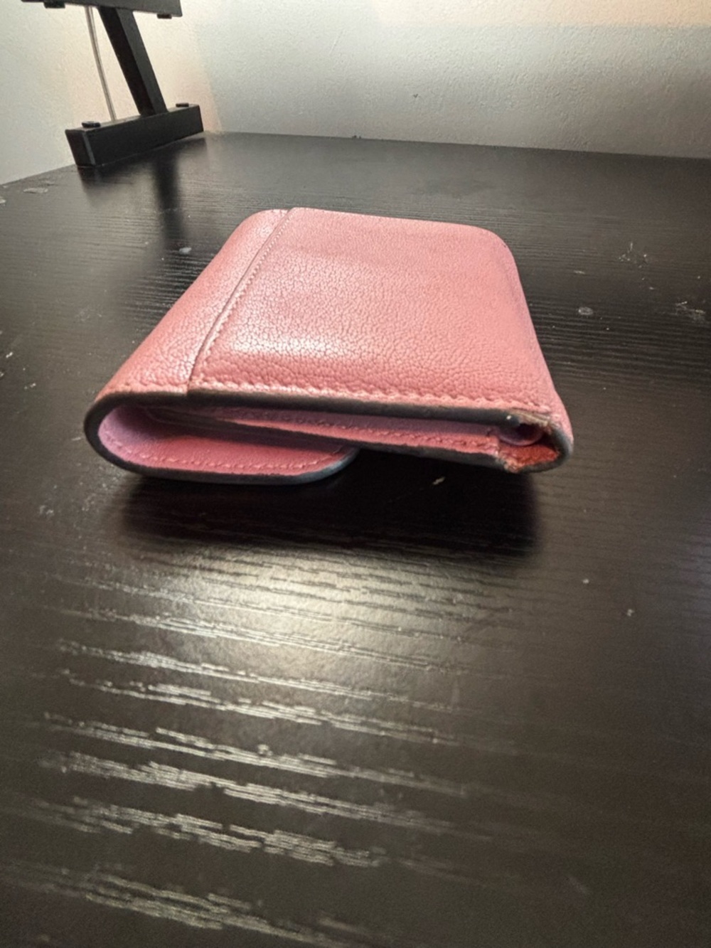 Authentic Christian Dior Saddle Lotus Wallet – Pink Grained Goatskin - Picture 5 of 12